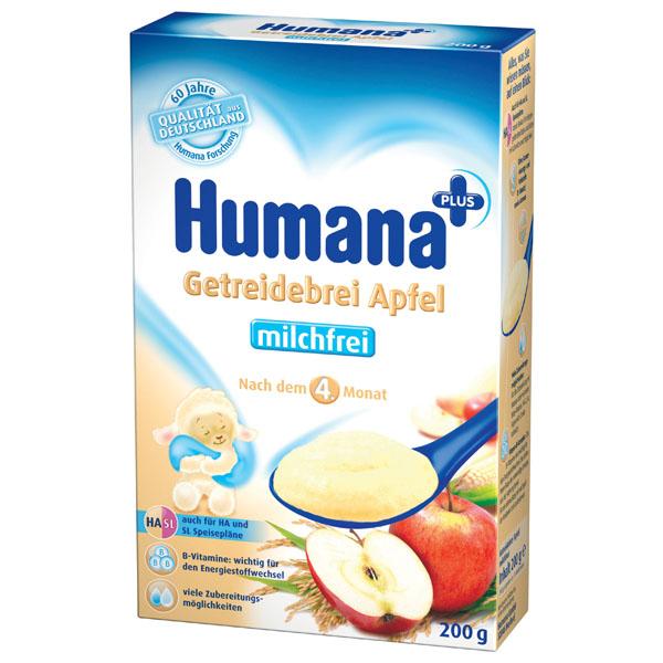 Humana Cereale cu Mar fara lapte - 4 luni 200gr